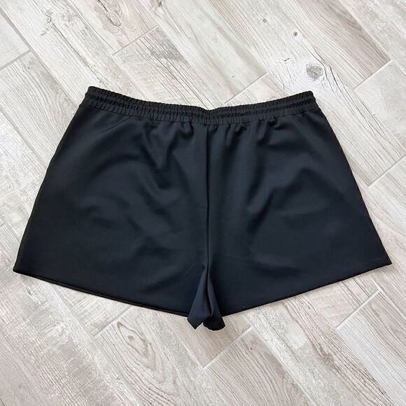 NEW Good American Drawstring Scuba Highwaist Shorts In Black Size 5XL - Picture 4 of 14